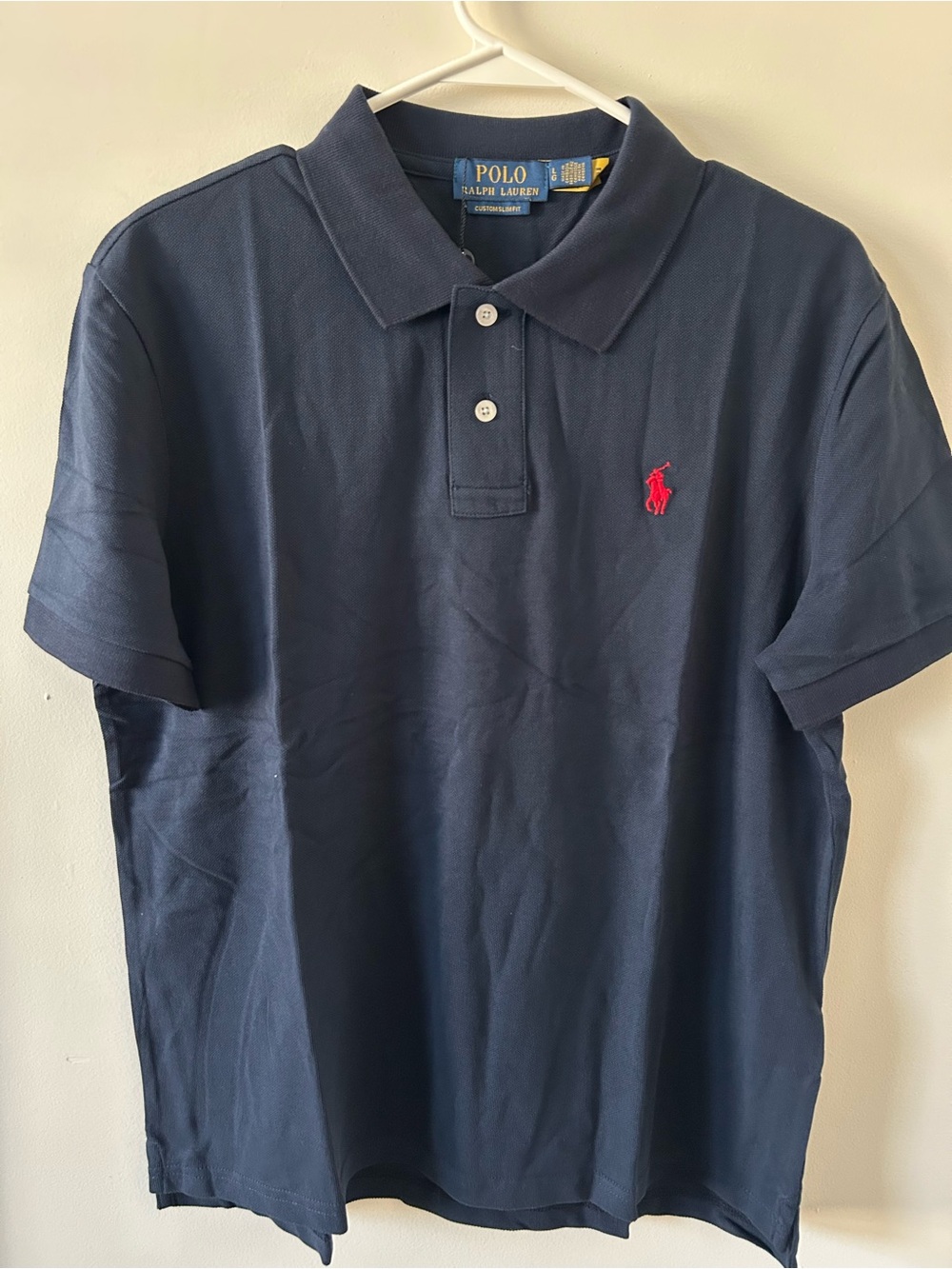 Polo by Ralph Lauren Navy Short-Sleeve Polo with Red Pony
